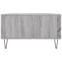 vidaXL Couchtisch Grau Sonoma, 104x60 cm, Holzwerkstoff mit schwarzen Metallbeinen.
