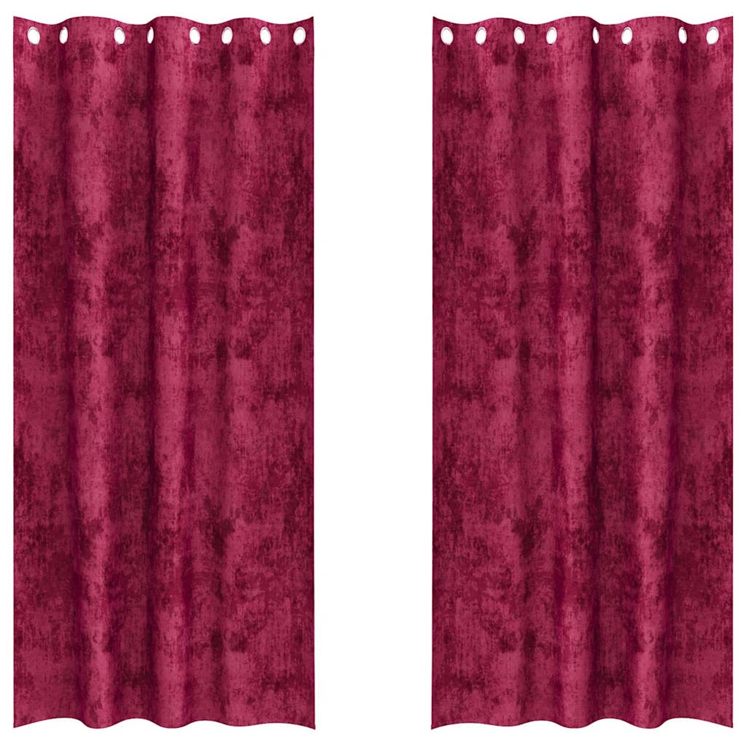 vidaXL Vorhänge 2 Stk Weinrot 260 x 140 cm Samt 4107647 günstig online kaufen