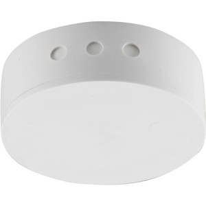 Weißer Abzweigbaldachin (Ø 75 mm) für Lampeninstallationen.