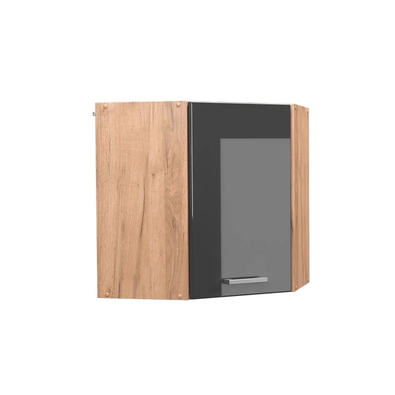 Vicco Eckhängeschrank R-Line Anthrazit Hochglanz Goldkraft Eiche 57 cm