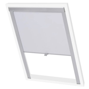 Weißes Verdunklungsrollo vidaXL PK08 für Velux Fenster, geeignet für Dachfenster. Sichtschutz und Abdunkelung.