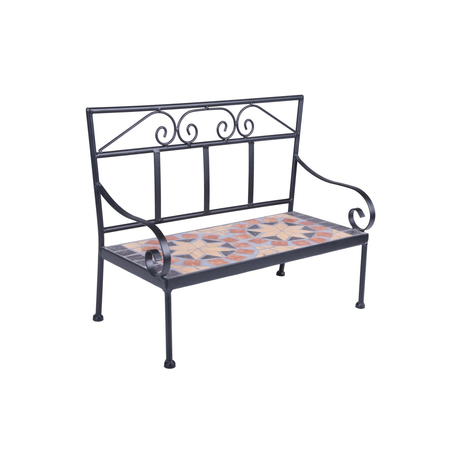 DELUKE Blumenbank SARAH Keramik Schwarz 30x19x39,5cm Pflanzenständer Pflanzenregal Blumenregal