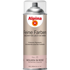 Alpina Feine Farben Sprühlack No. 23 Wolken in Rosé, edelmatt, 400ml Dose.