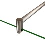 Detailansicht: Chromfarbener Dusch-Stabilisator aus Aluminium, hält 6-10mm Glas für Walk-in Duschen.