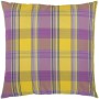 Arsvita Kissenhülle kariert in Gelb und Lila für Sitzkissen & Gartenstuhlauflagen.