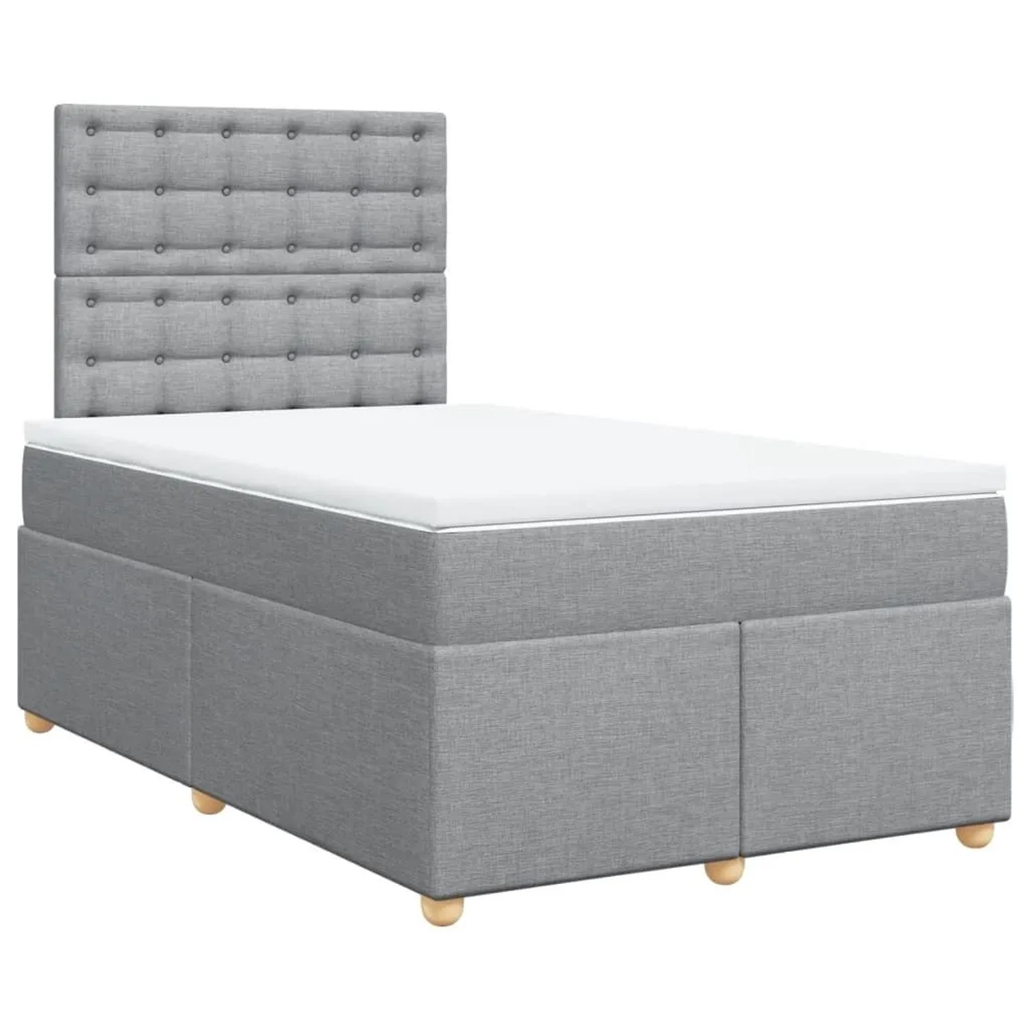 vidaXL Boxspringbett mit Matratze Hellgrau 120x190 cm Stoff 3293533 günstig online kaufen