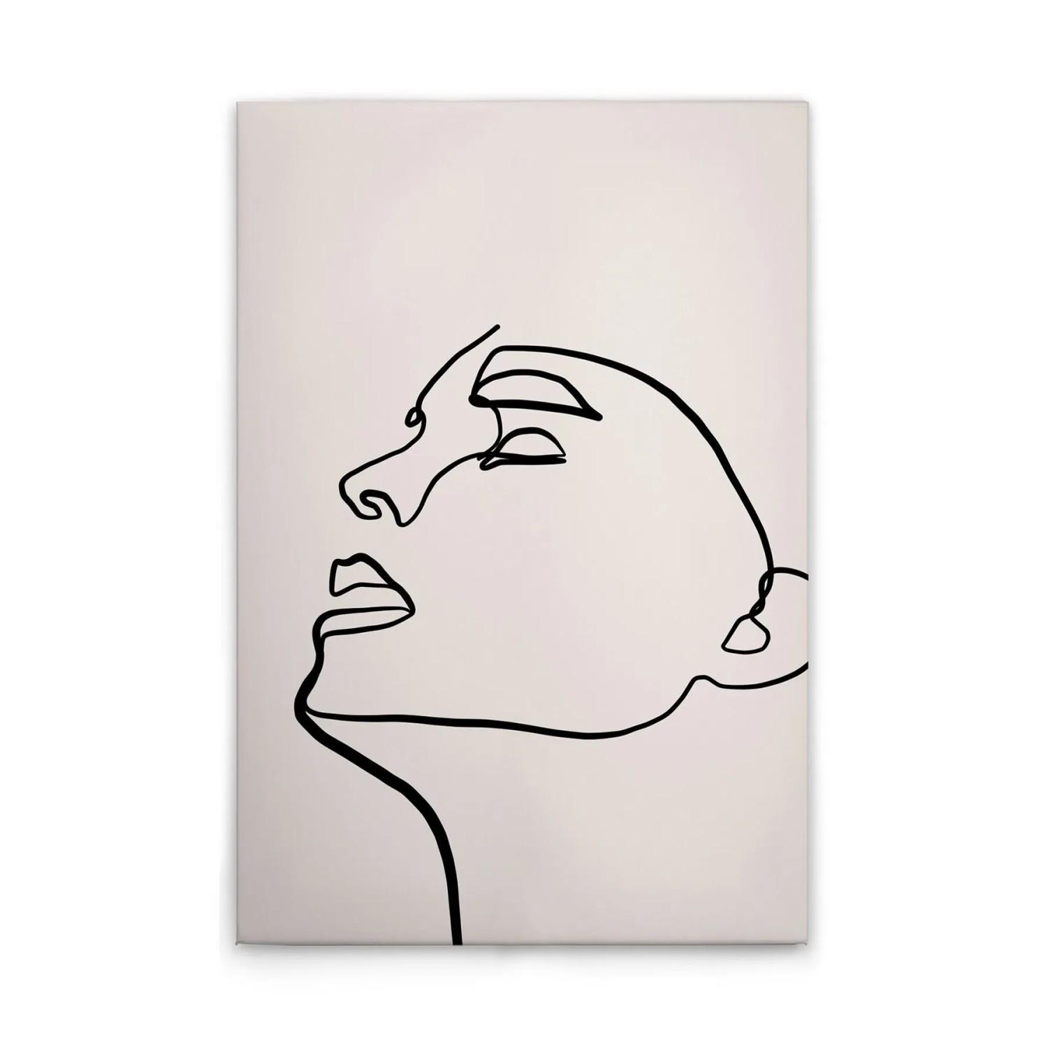 Tadessi Leinwandbild - M1-No.51351 - Gesicht Oneliner - 30 x 45 cm - Querformat
