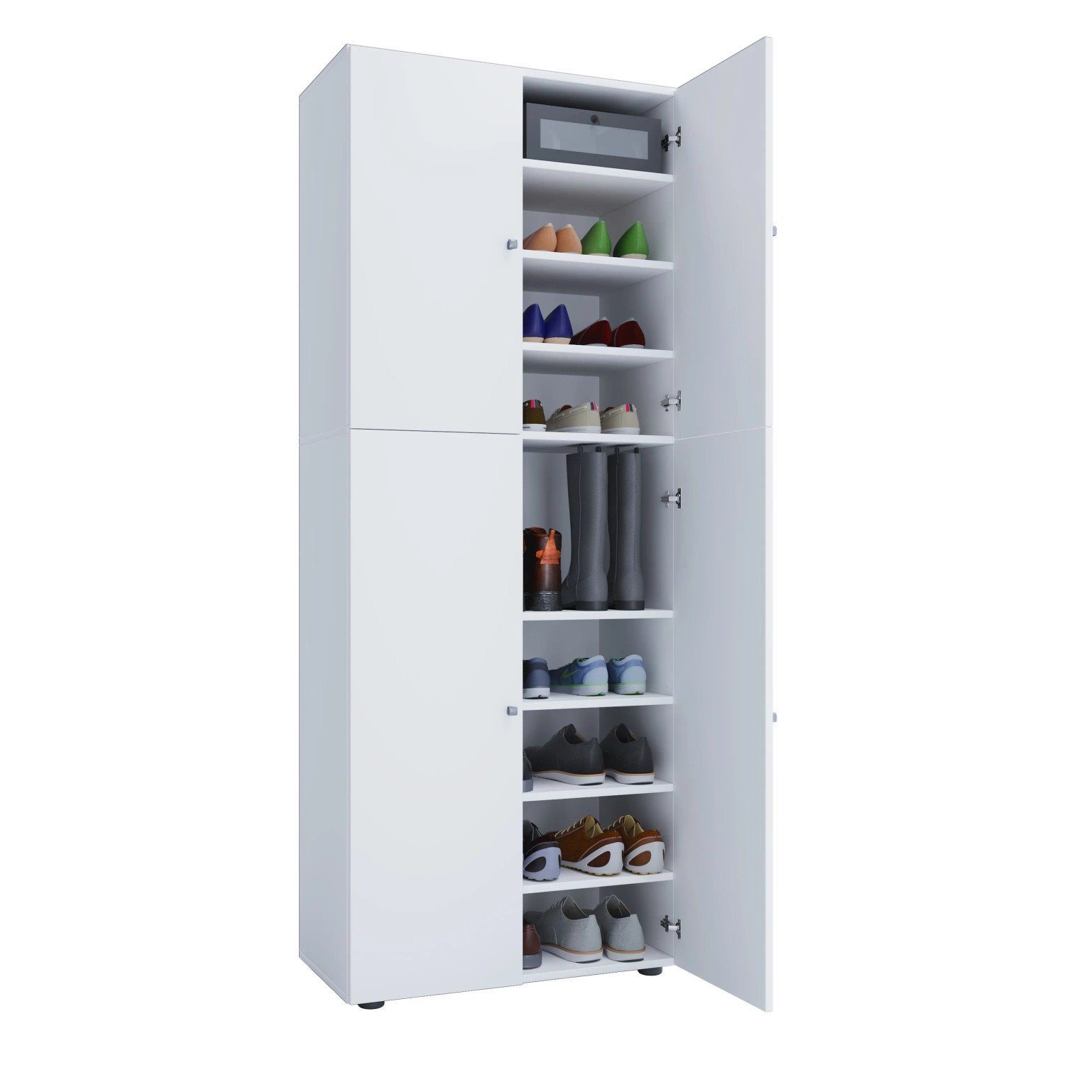 VCM Schuhschrank Lona Weiß