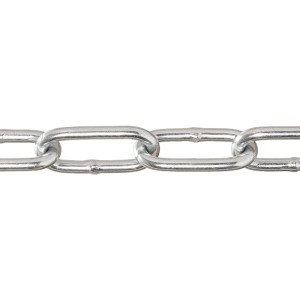 Verzinkte Conacord Rundstahlkette, Form C, Ø 6 mm, Meterware.