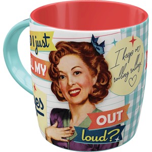 Nostalgic-Art Tasse mit Retro-Motiv "Did I Just Roll My Eyes Out Loud". Geschenkidee!