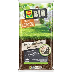 Compo Bio Bodenaktivator 10 kg Sack für vitalen Rasen und verbesserte Bodenstruktur.