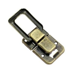 HMF 6492-VS1-S2 Spannverschluss aus Metall für Vintage Koffer 2 Stück 25 x 38 mm Bronze
