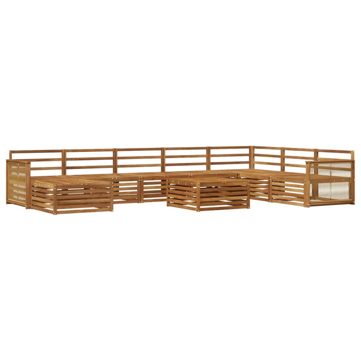 vidaXL Outdoor-Sofagarnitur 9 Stk Natur Massivholz Akazie 3383747