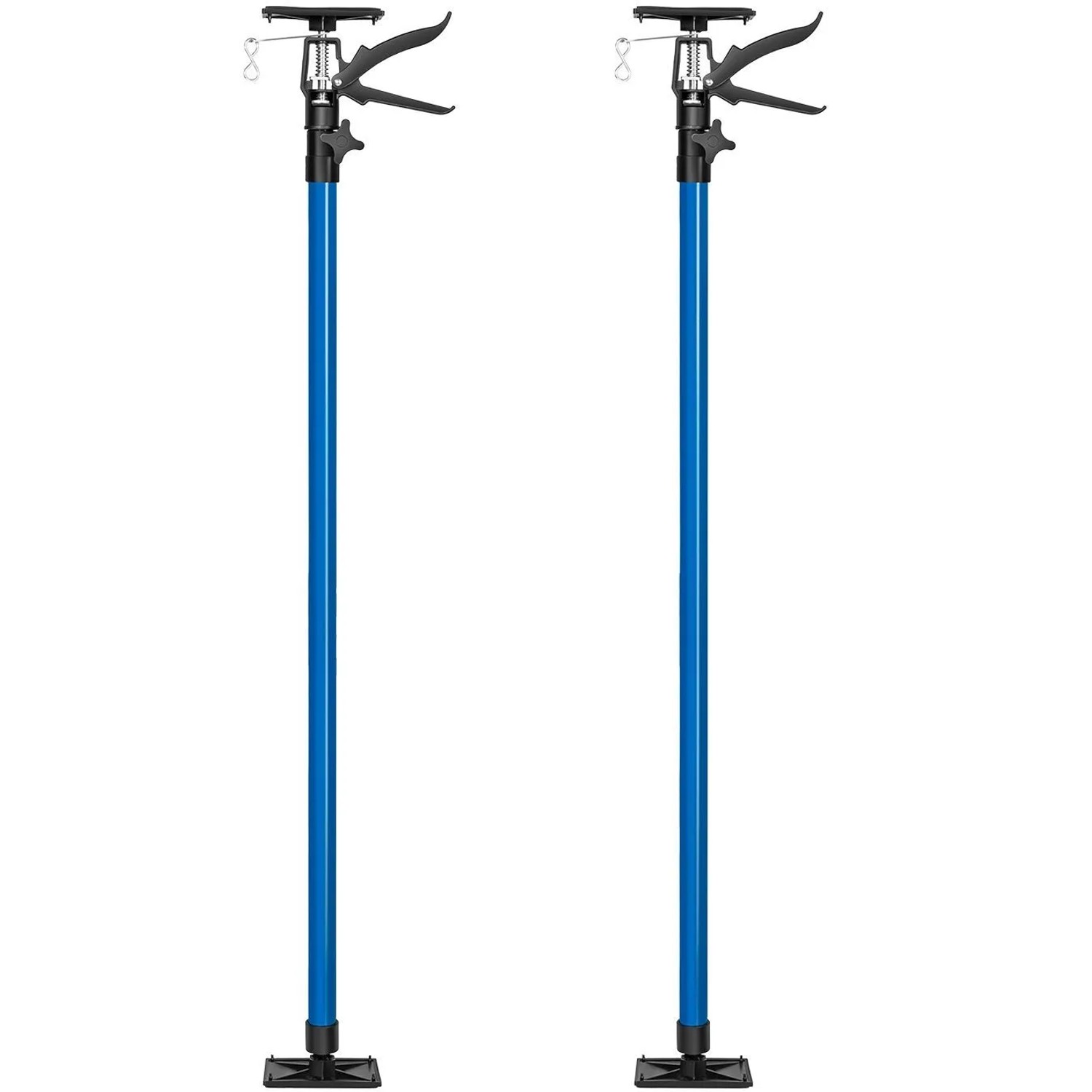Tectake 2Er Set Teleksopstützen  Stufenlos Höhenverstellbar 115 – 290 cm  20 x 8 x 115 cm Blau