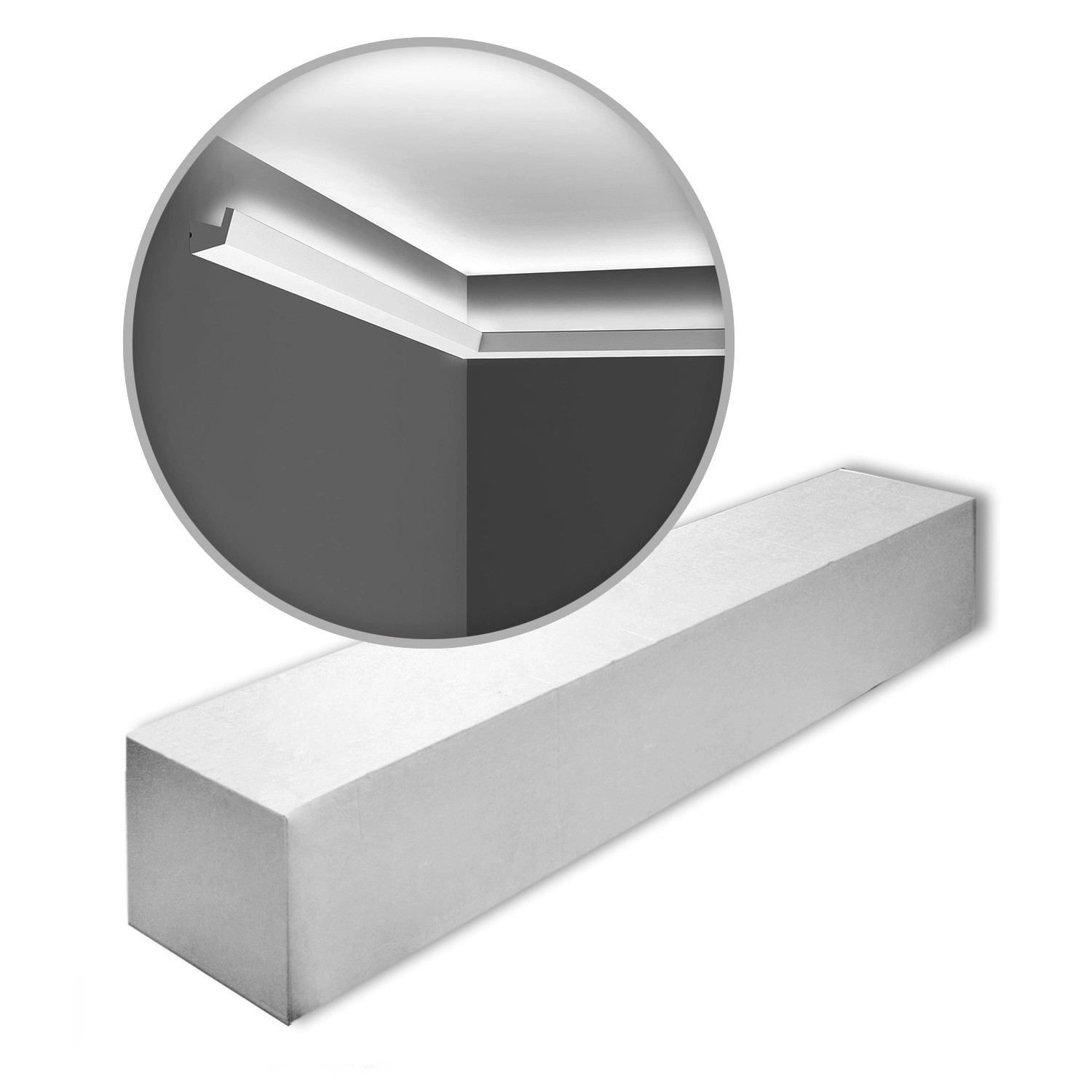 ORAC DECOR CX189-Box AXXENT Eckleisten 1 Karton Set mit 25 Zierleisten 50 m Weiß