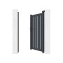 Casanoov Gartentür Veymont, 160 cm hoch, aus Aluminium in Grau. Modernes Design für den Garten.
