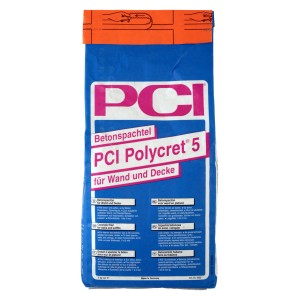 Sack PCI Polycret 5 Betonspachtel, grau, 5 kg, für Wand und Decke.
