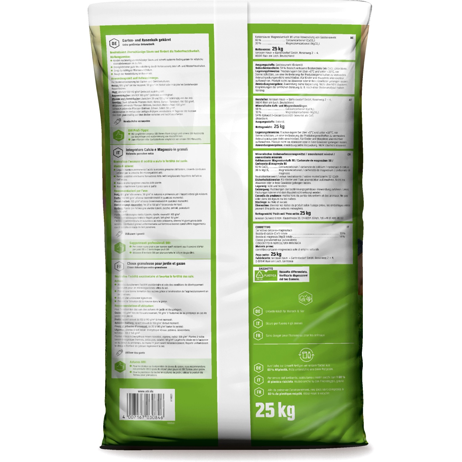 OBI Garten und Rasenkalk Dolomitkalk 25 kg kaufen bei OBI