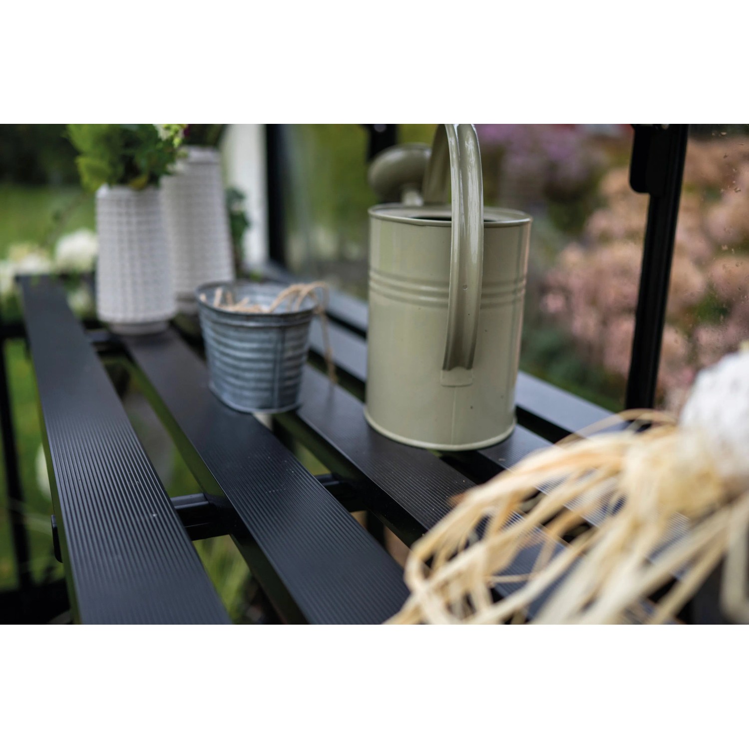 Halls Klappbarer Lamellentisch für Qube 6 mit 3,6 m² 178 cm x 55 cm Schwarz