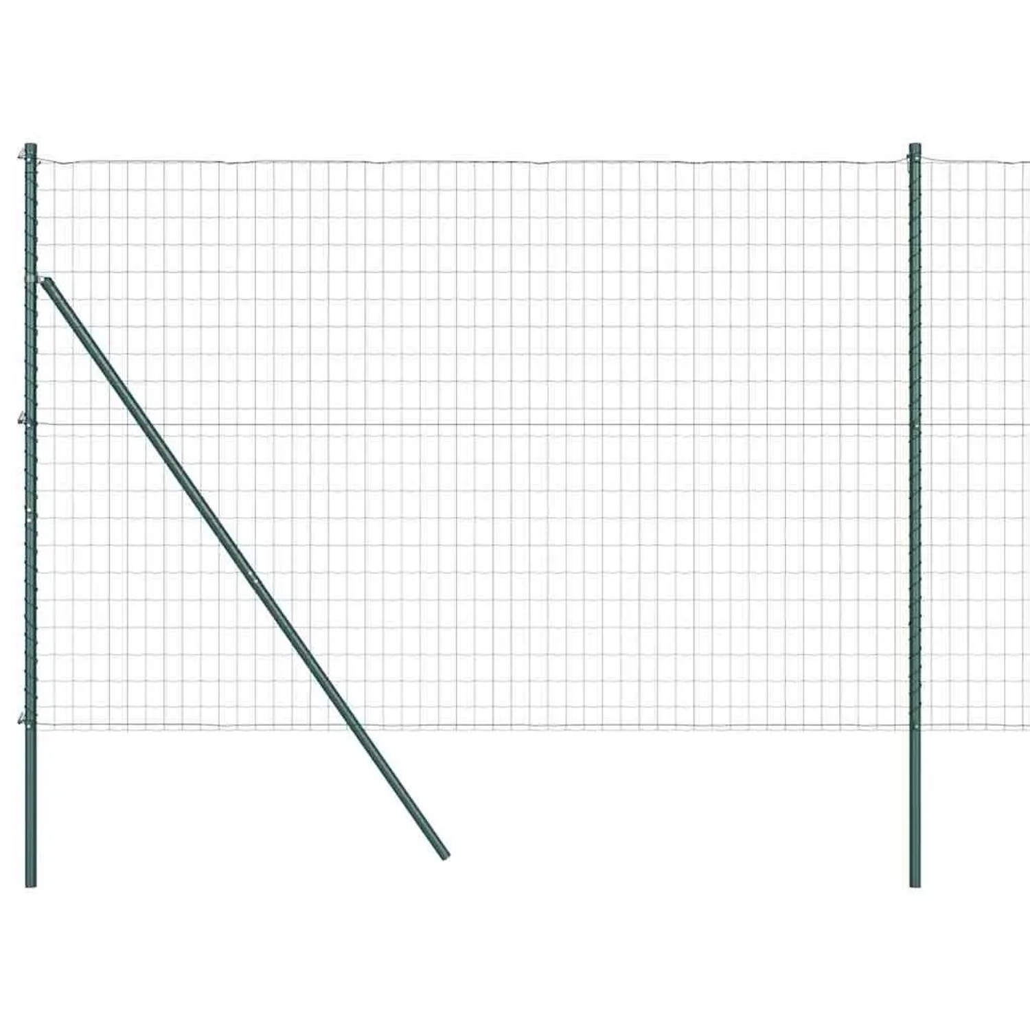 vidaXL Zaun mit Pfosten Grün 1,6 x 10 m Stahl und PVC 3350286 günstig online kaufen