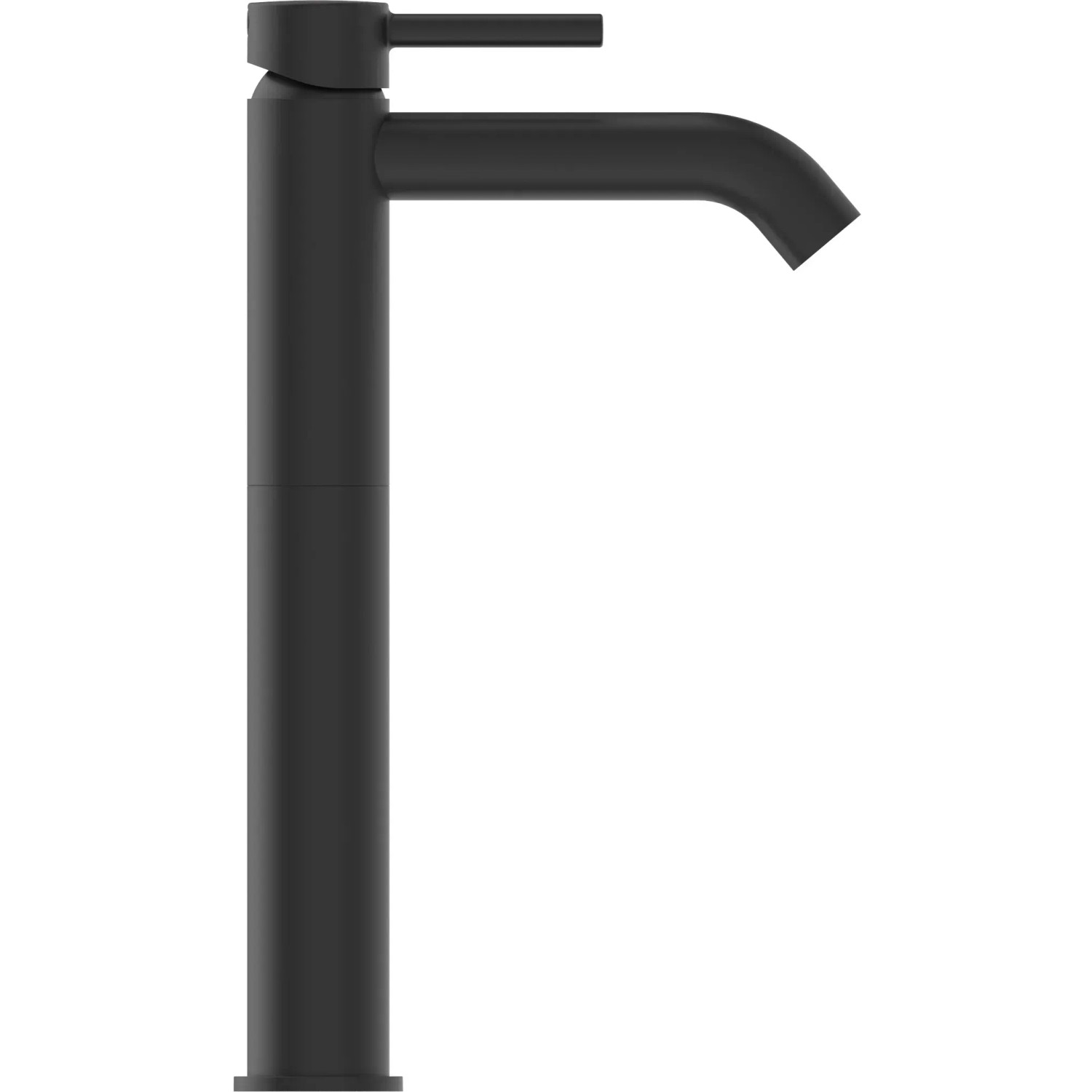 Ideal Standard Waschtischarmatur Ceraline, Silk Black. Hoher Auslauf mit Push-Open Ventil.