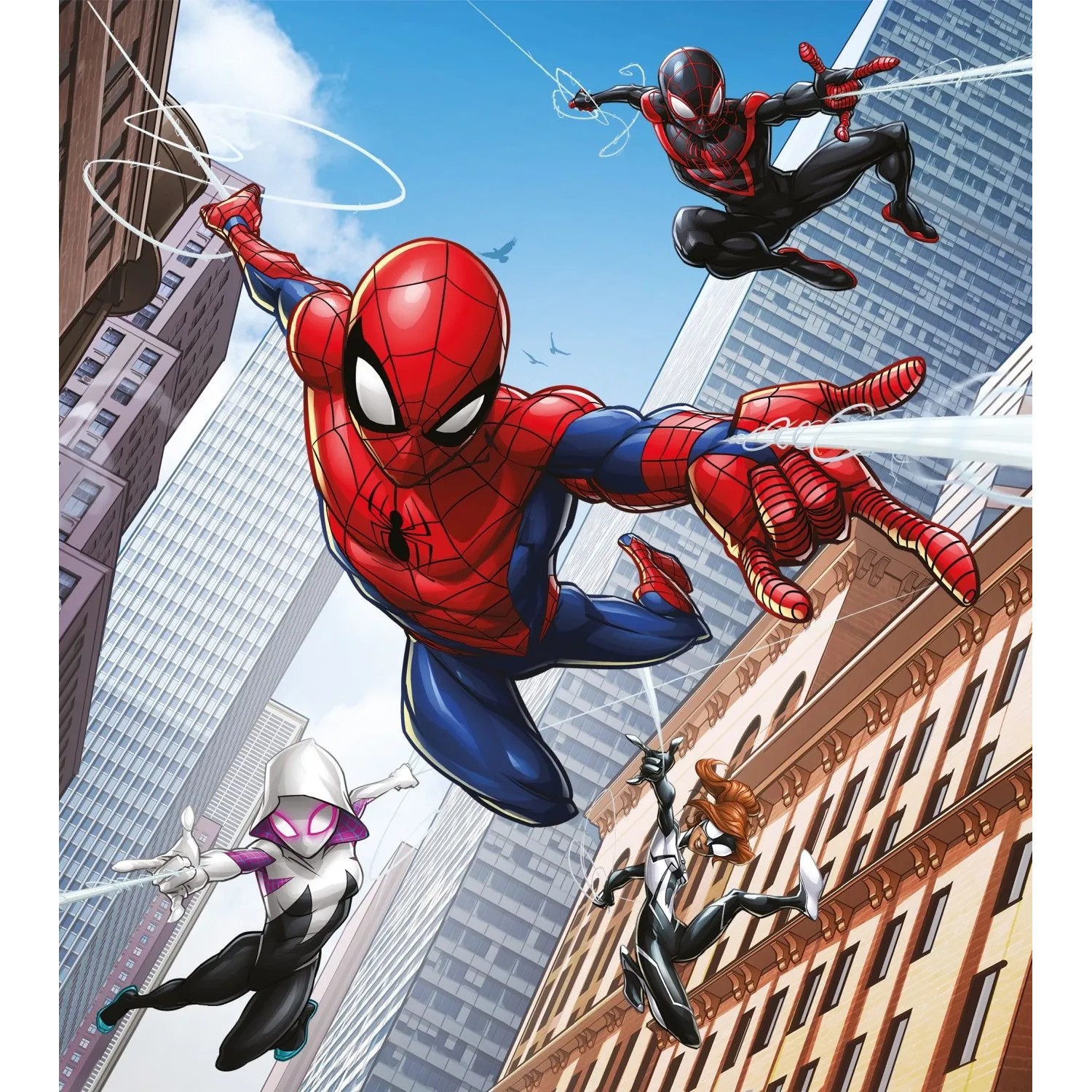 Sanders & Sanders Fototapete Spider-Man Rot und Blau 1,8 x 2,02 m 601039