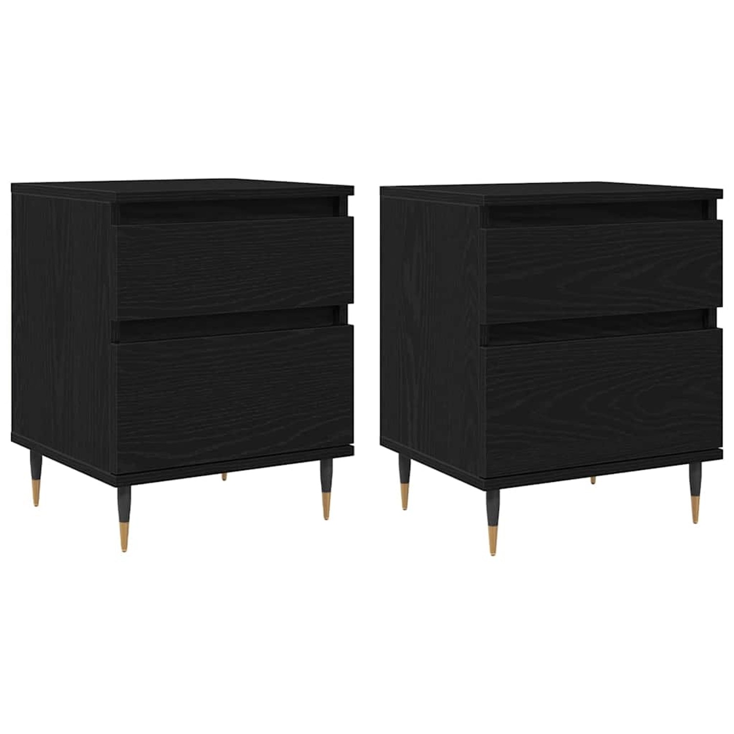 vidaXL Nachttisch mit Schubladen 2 Stk Schwarze Eiche 862966 günstig online kaufen