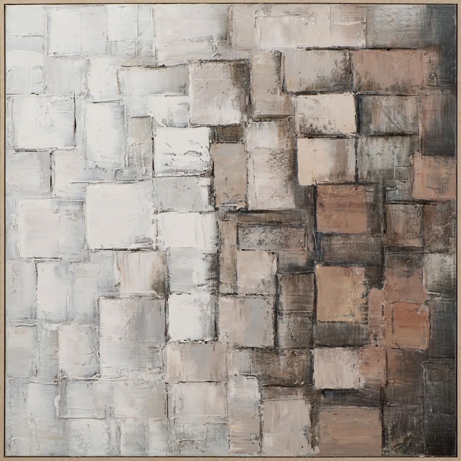 Art Universe Leinwandbild Energetic Squares 100 x 100 cm