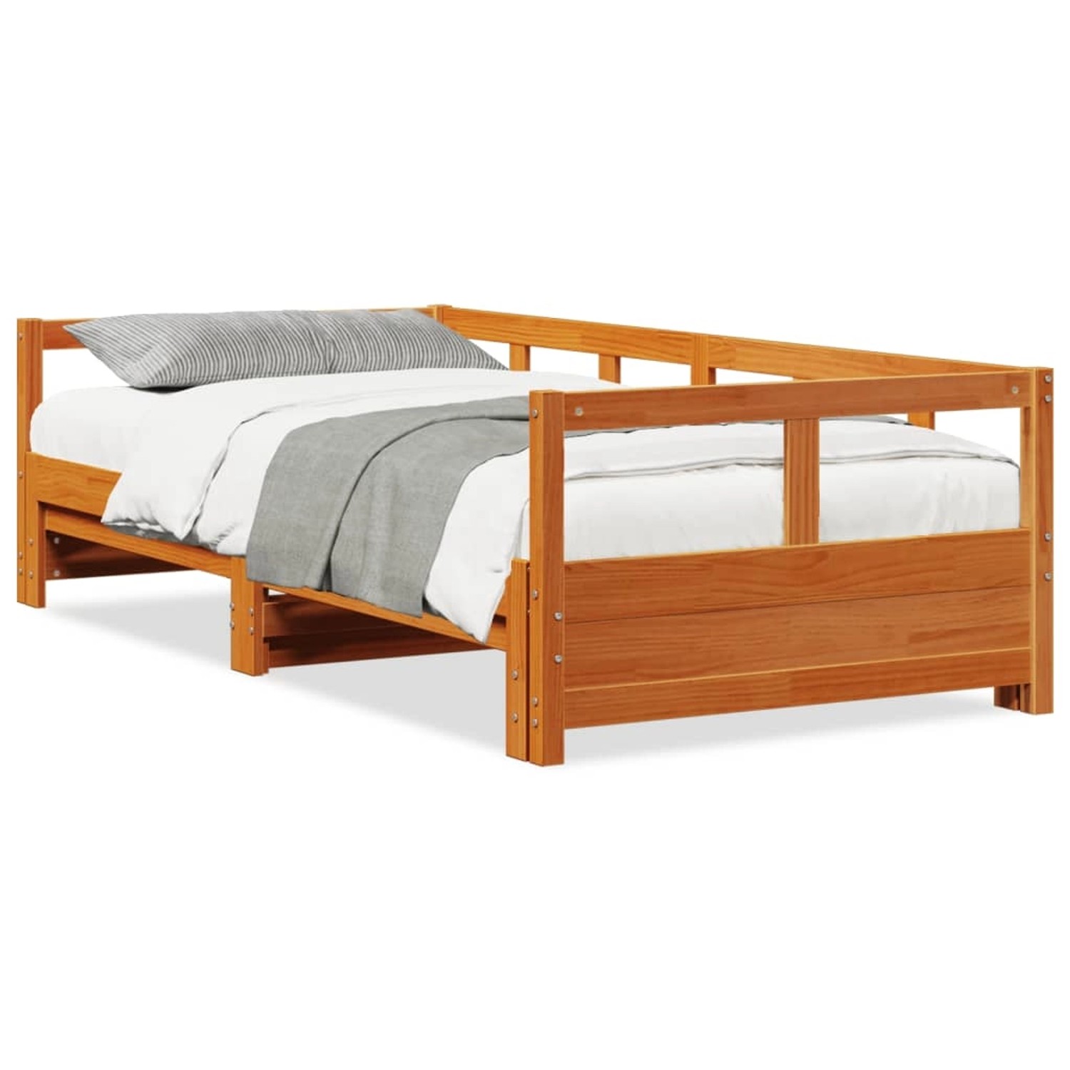 vidaXL Tagesbett ohne Matratze Wachsbraun 90x190 cm Massivholz Kiefer 85495 günstig online kaufen
