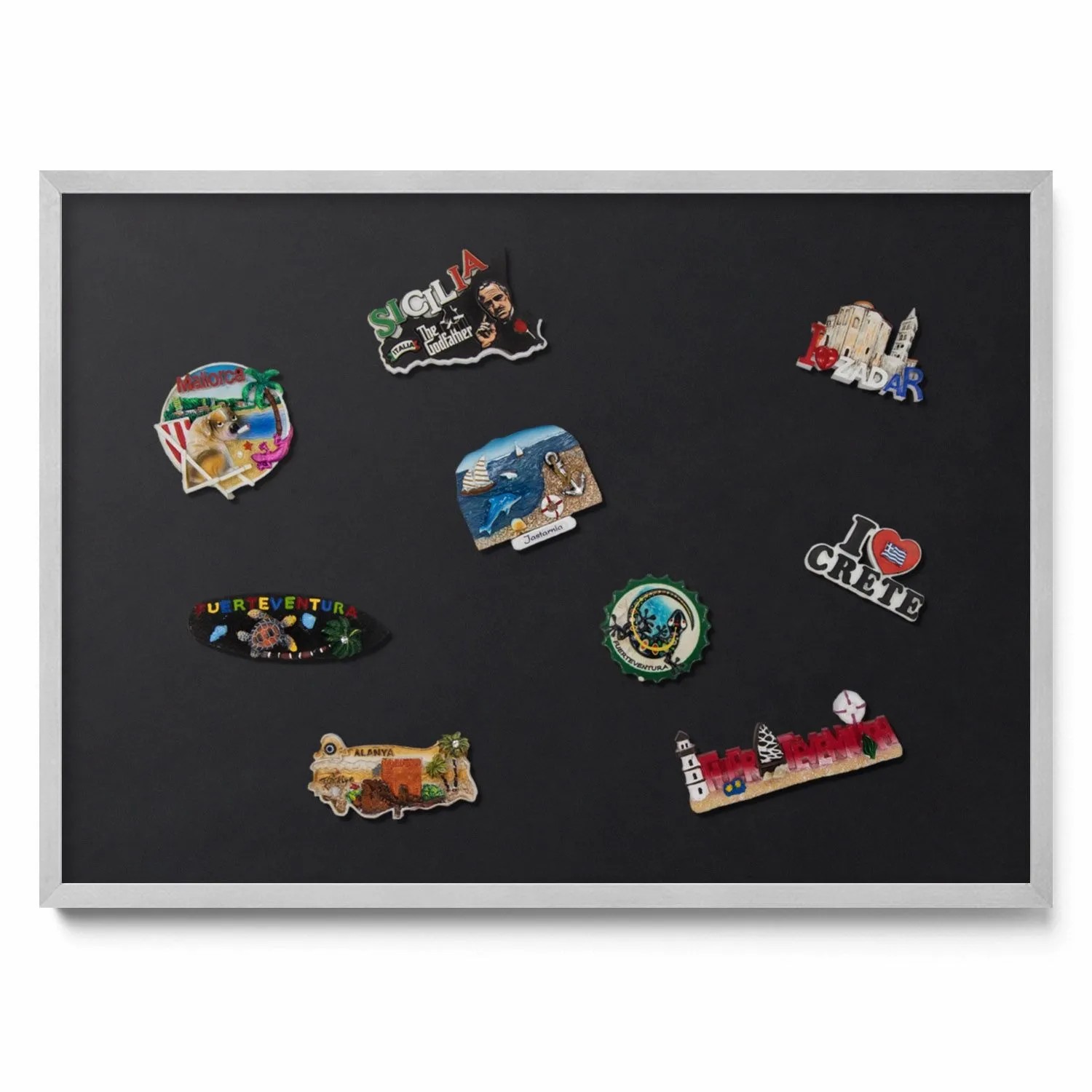 Tulup Magnettafel Wanddekoration Magnettafel bedruckt Farbe Schwarz 70x50 c günstig online kaufen