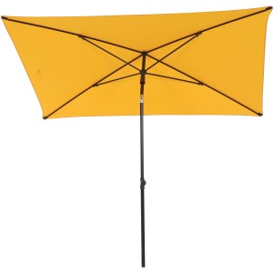 Gelber Siena Garden Marktschirm, 210x140 cm, mit Knickfunktion für optimale Schattenausrichtung.