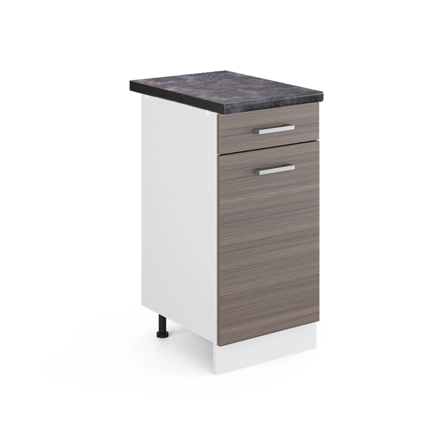 Vicco Küchenunterschrank R-Line Schubladenschrank für die Küche Grau/Weiß 40 cm AP Anthrazit
