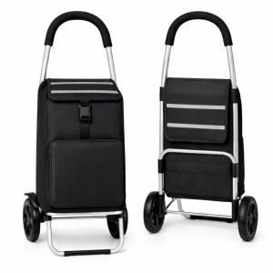 BigDean Einkaufstrolley Klappbar 56L Mit Separatem Kühlfach 5L Wasserdicht