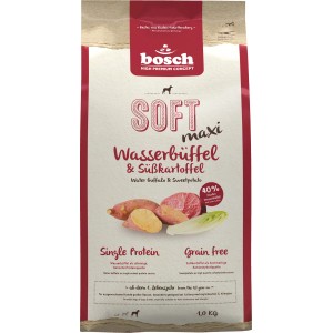 Bosch Hunde-Trockenfutter Soft Maxi Wasserbüffel & Süßkartoffel, 1kg Packung.