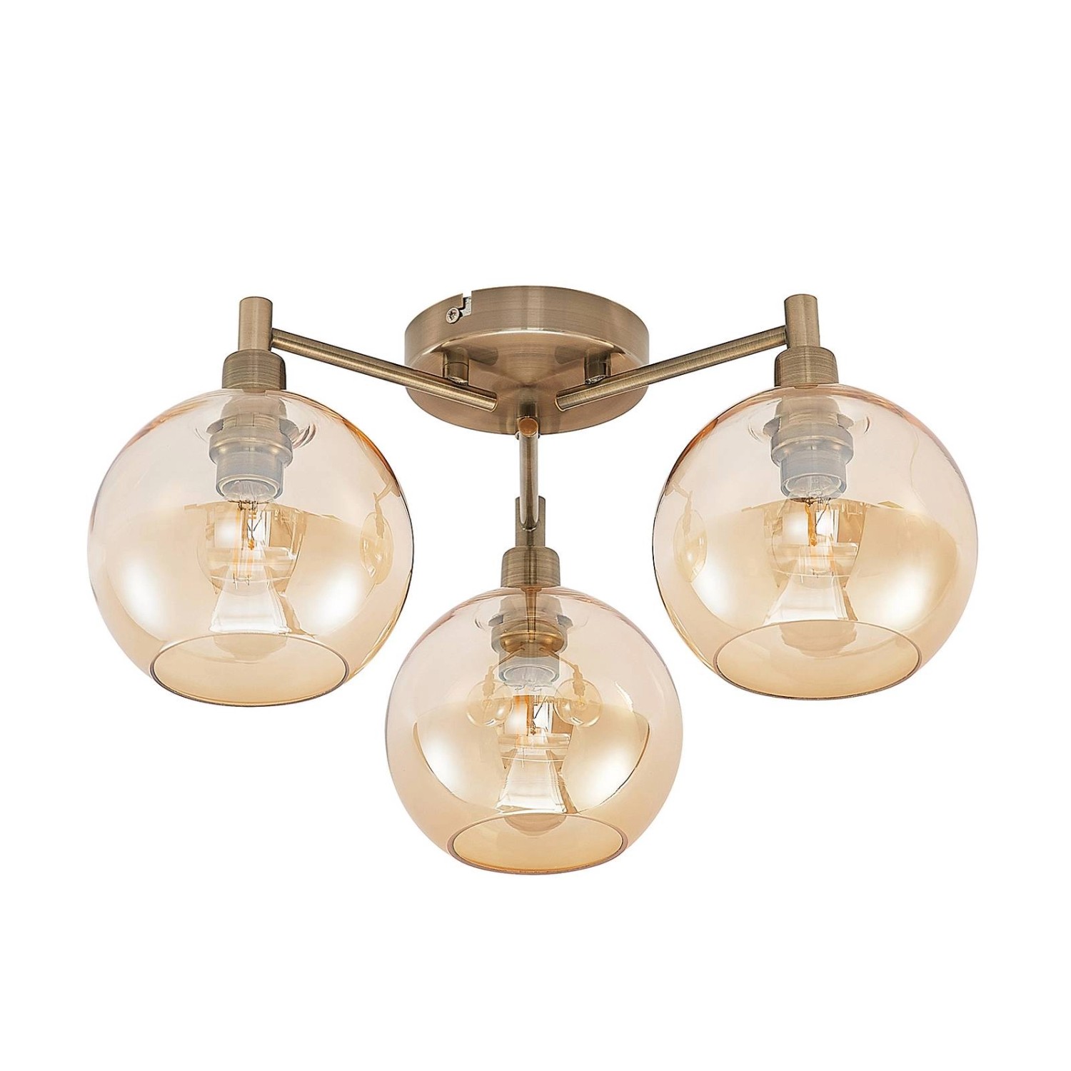 Lindby Deckenlampe Jemissa 9628195 Modern in Gold Messing aus Metall 3-flam günstig online kaufen