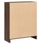 VidaXL Bücherregal in Braun Eichen-Optik, 60x24x74,5 cm, aus Holzwerkstoff.