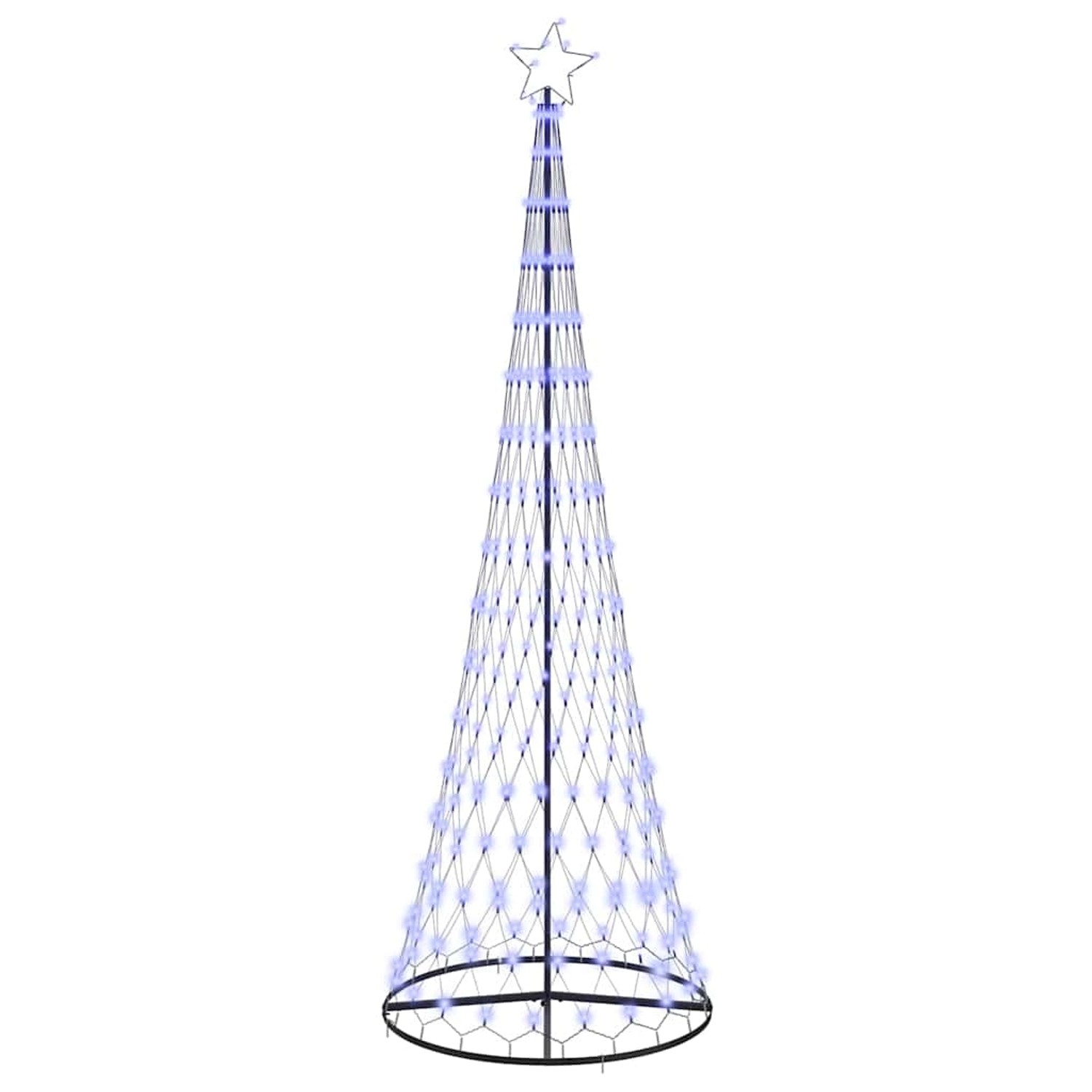 vidaXL LED Weihnachtsbaum Blau 100,5 x 100,5 x 302,5 cm Metall 42018789