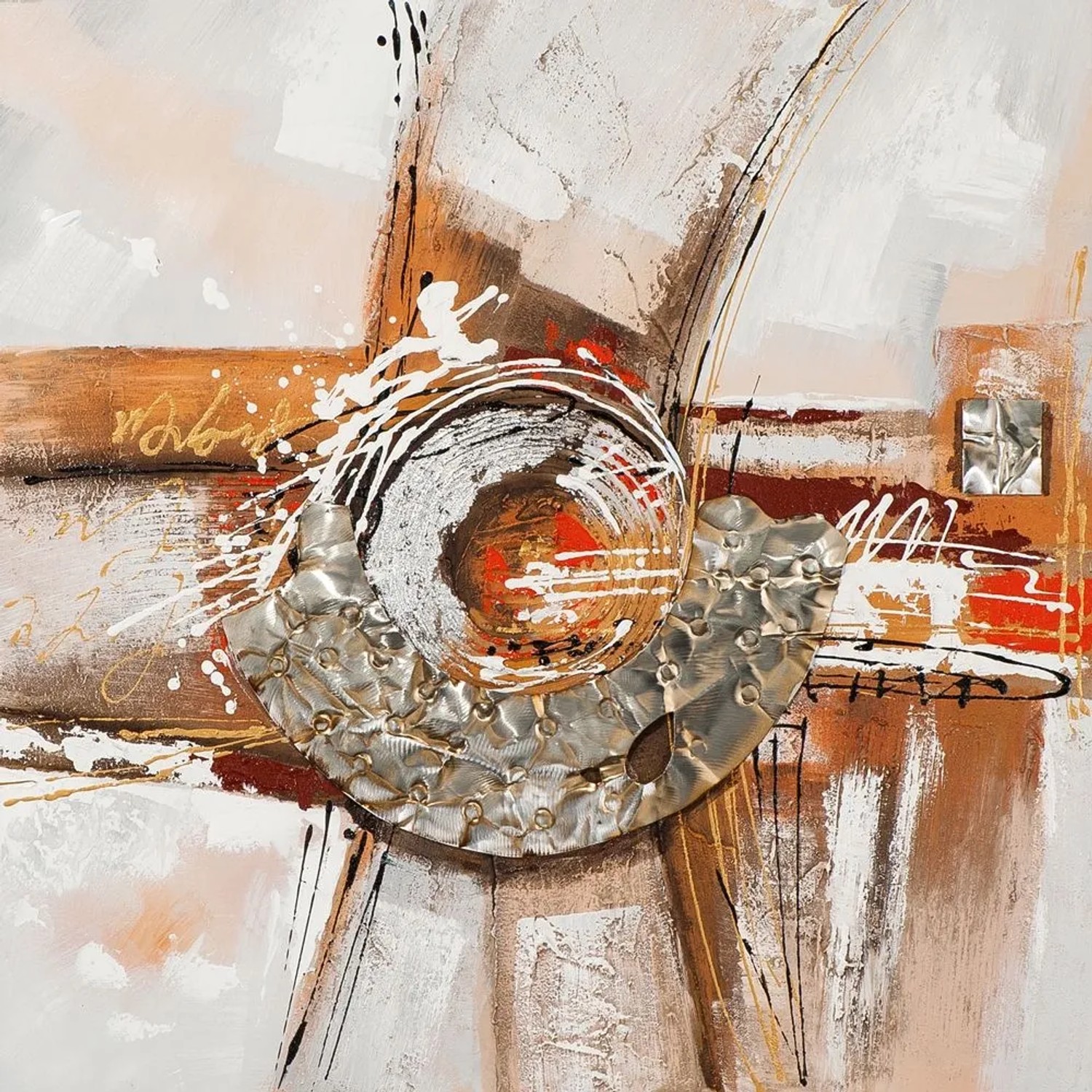 Art Universe Leinwandbild Abstrakte Geometrie 40 x 40 cm