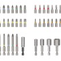Bosch Extra Hard Bit Set, 43-teilig, mit farbcodierten Schrauberbits und Steckschlüsseln.