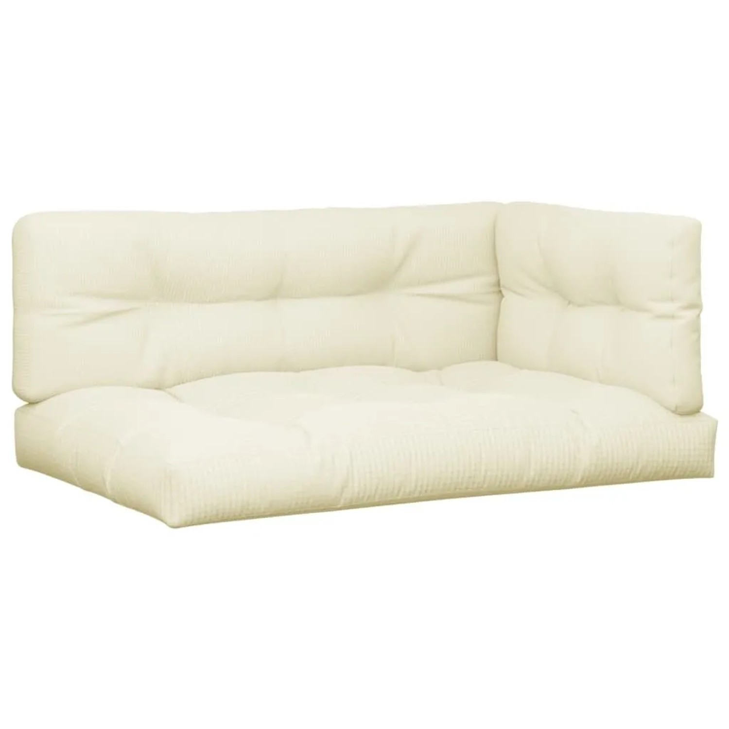 vidaXL Palettenkissen 7-Tlg Creme Stoff 3217147