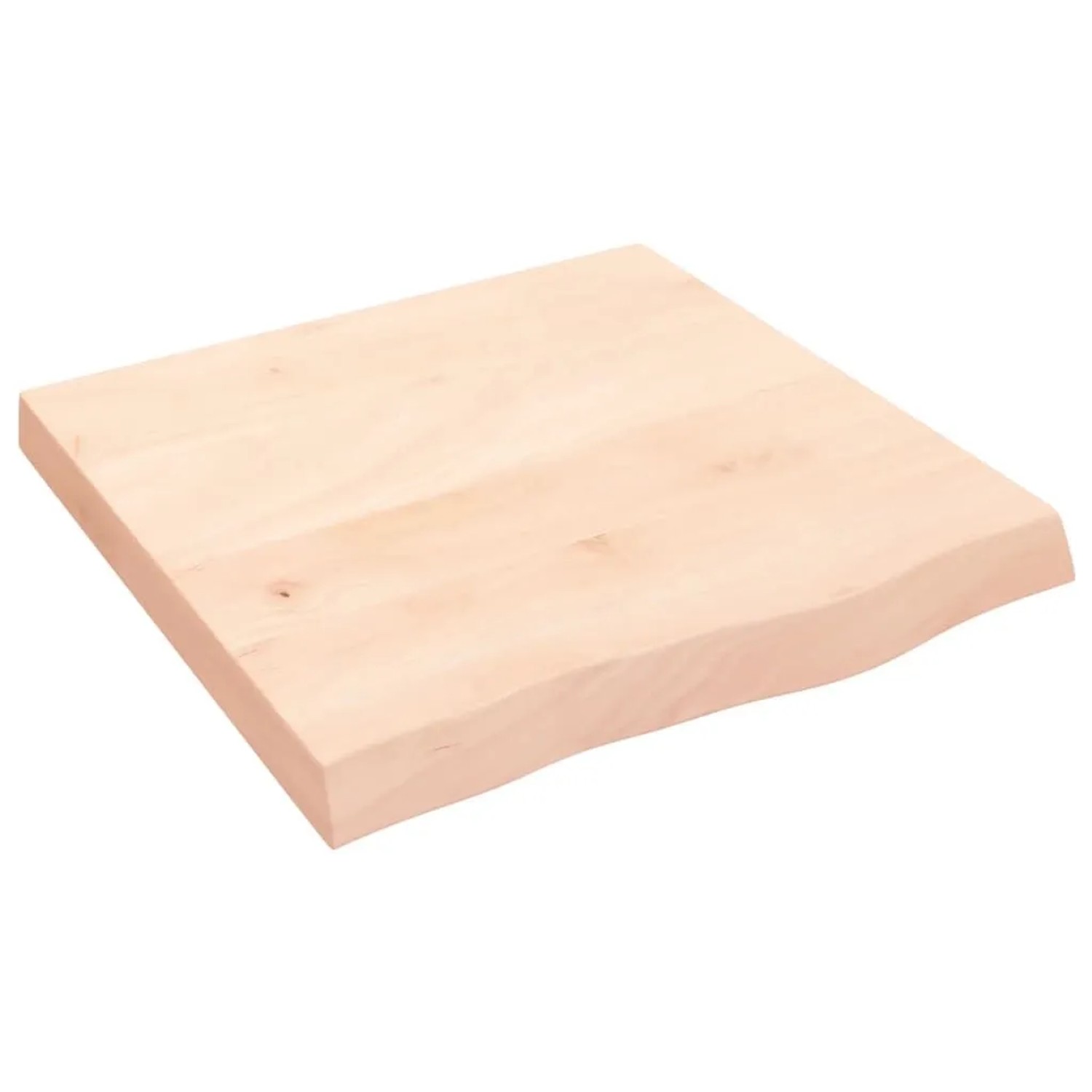 vidaXL Tischplatte 60x60x2-6 cm Massivholz Eiche Unbehandelt 3156289