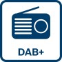 Symbol für Bosch Akku-Radio GPB 18V-3SC mit DAB+ Empfang.