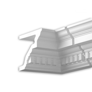 Weißes PROFHOME Eckelement/Innenwinkel für Fassadenstuck, 29,2x29,2x17,2 cm.