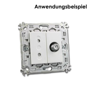 TEM MODUL PLUS Sat Steckdose 1M Weiß Enddose 1dB