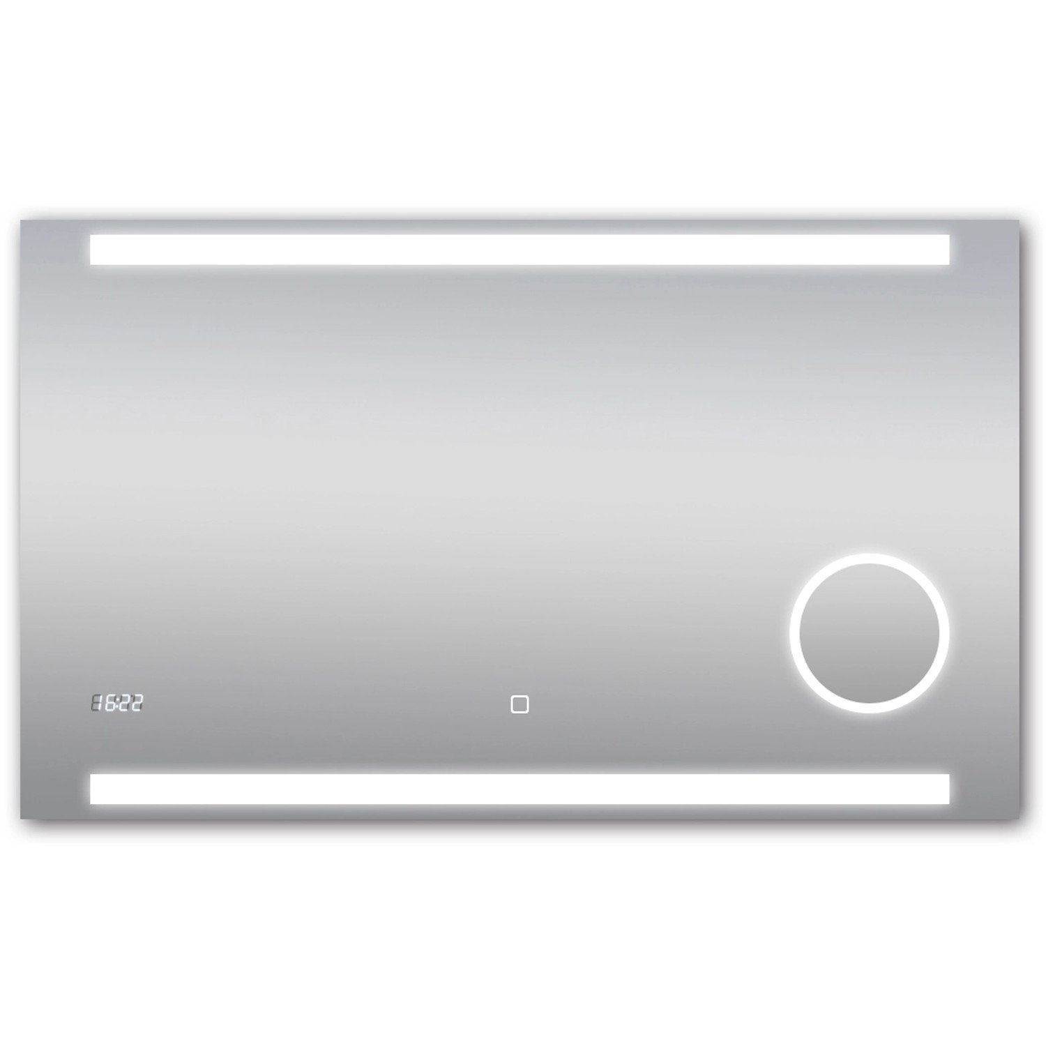 DSK Design LED-Lichtspiegel Silver Rey 100 cm x 60 cm