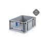 Blaue PROREGAL Eurobox NextGen Insight Cover, 16 Liter, für Lagerung und Transport.