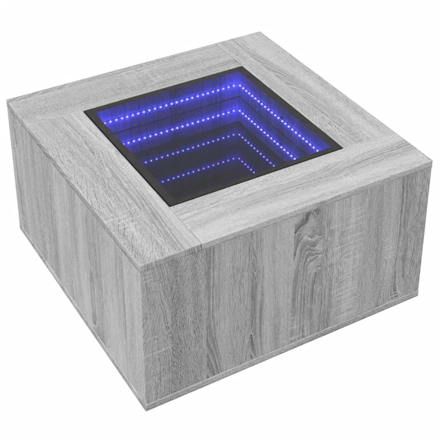 vidaXL LED-Couchtisch Grau Sonoma 60x60x40 cm Holzwerkstoff 847572