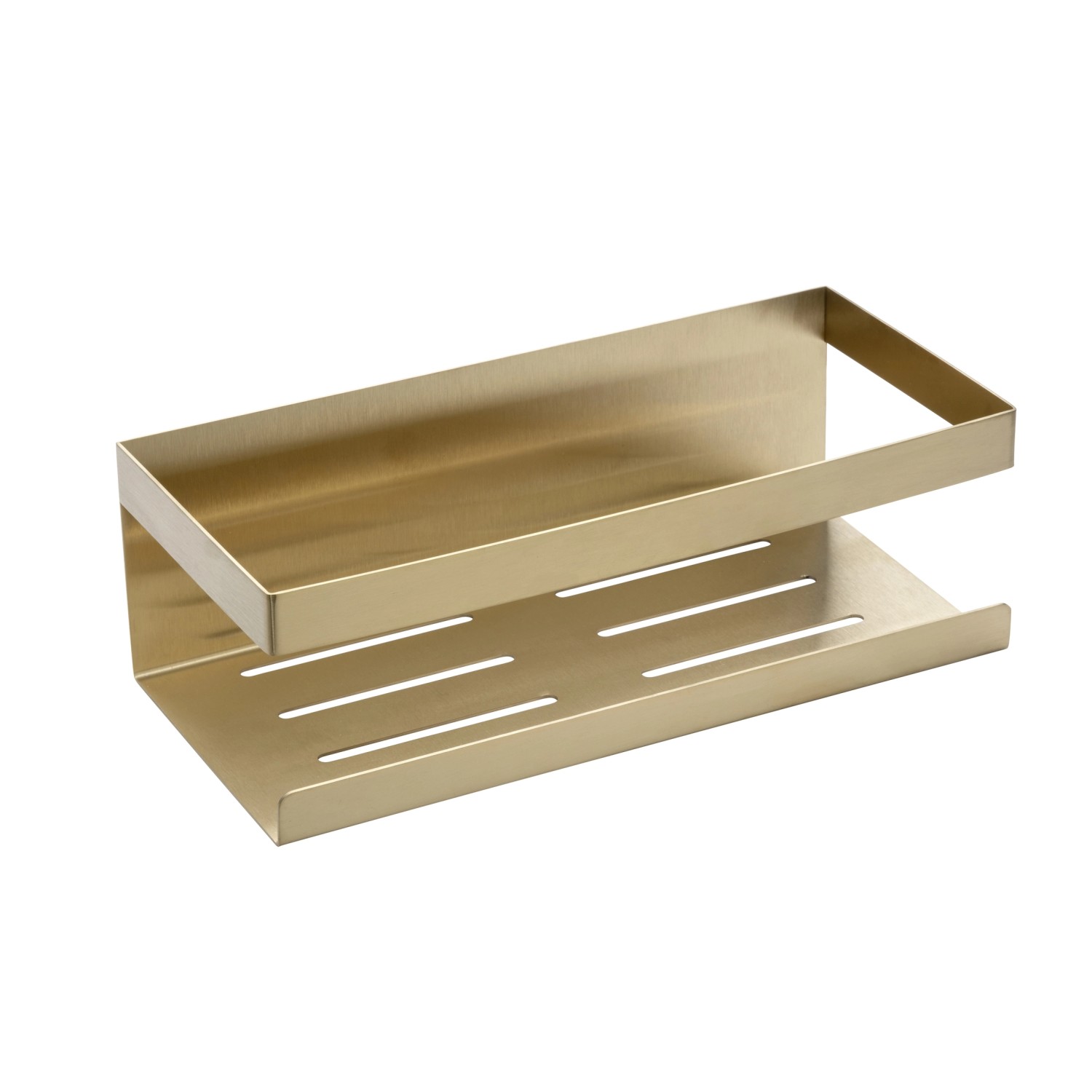 Schöner Wohnen Wandablage Meleto Gold aus Edelstahl mit Wasserablauf