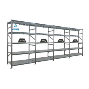 PROREGAL Fachbodenregal Proximo Grundregal mit 9 Ebenen, belastbar mit Gewichten auf den Regalböden.