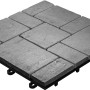 Florco Naturstein Klickfliese Stone Schiefer Roma, graue Terrassenfliese mit Klicksystem.